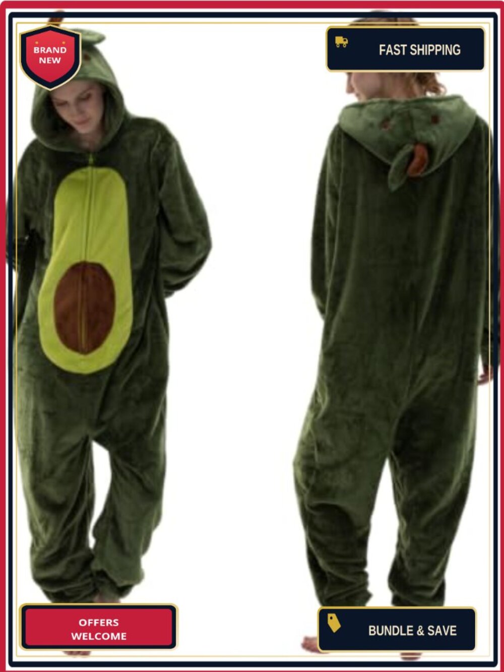Snug Fit Unisex Adult Onesie Pajamas Flannel Animal One Piece Halloween Costume